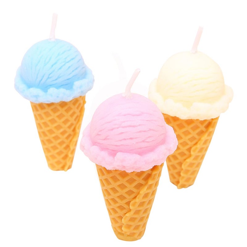 iLikePar Birthday Candles Lollipops Smokeless Cake Topper Candle for Party Supplies and Wedding Favor (Ice Cream) - Image 1